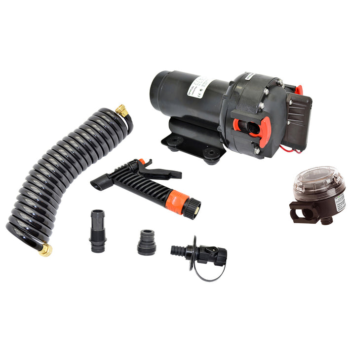 Johnson Pump Aqua Jet 5.2 GPH Washdown Pump Kit w/Hose - 12V [64534]