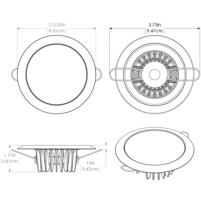 Lumitec Mirage - Flush Mount Down Light - Glass Finish/No Bezel - Warm White Dimming [113199]