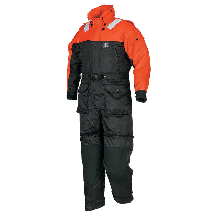 Mustang Deluxe Anti-Exposure Coverall  Work Suit - Orange/Black - XXL [MS2175-33-XXL-206]